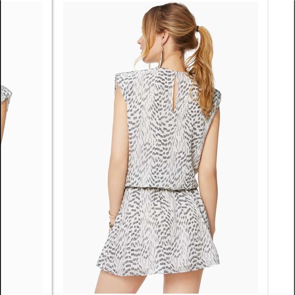 NWT Ramy Brook terry printed chiffon mini dress - Picture 4 of 5